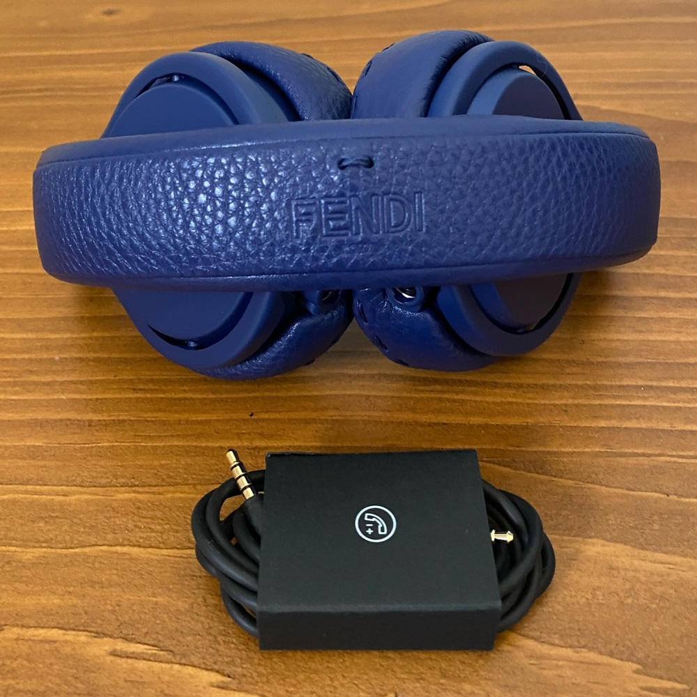 Fendi x Beats Pro by Dre Collapsible Wired Headphones, Selleria leather, Blue